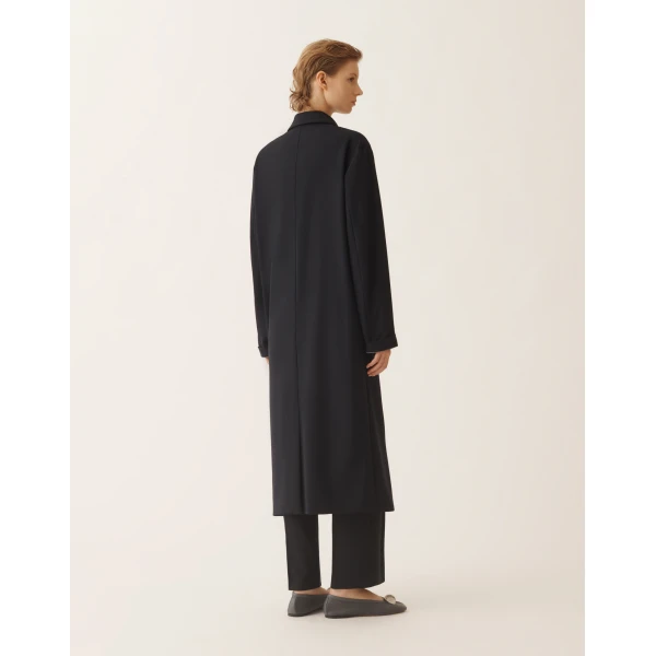 Midnight Blue Techno Tailoring Coat