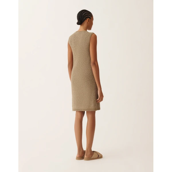Mini Dress in Cotton Tape with Sequins