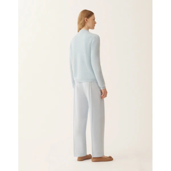 Mohair Cardigan with Sequins in Aqua