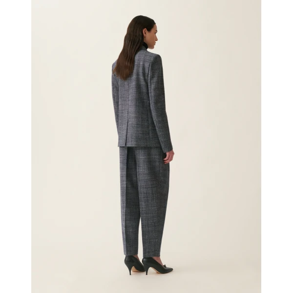 Mouliné Blazer in Midnight Blue