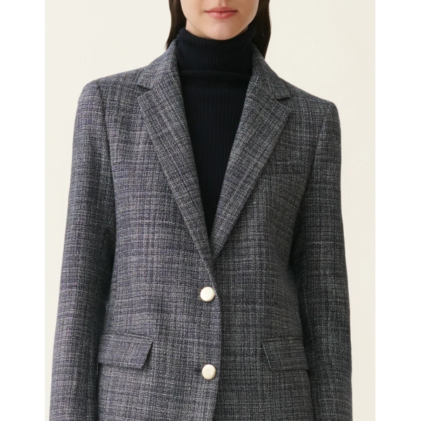 Mouliné Blazer in Midnight Blue - Image 5