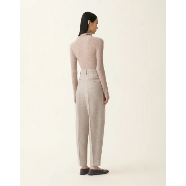 Mouliné Trousers in Mocha