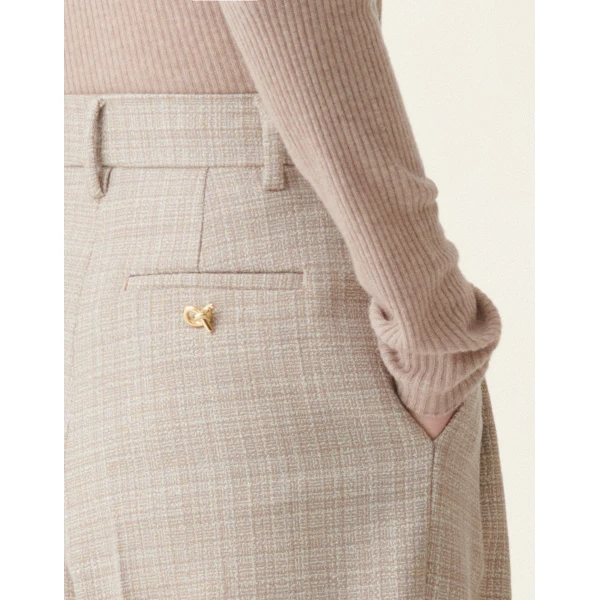Mouliné Trousers in Mocha - Image 5
