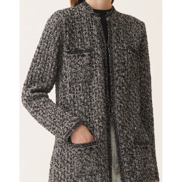 Night Blue Tweed Coat - Image 5