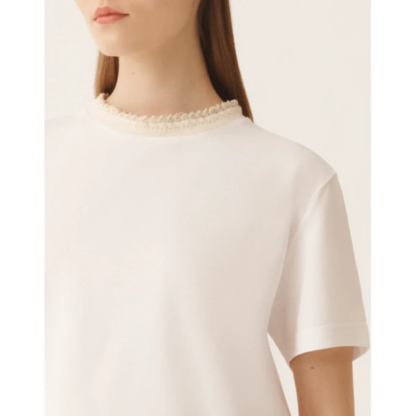 Optical White Jersey T-shirt - Image 5