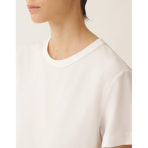 Optical White Jersey T-shirt - Image 5