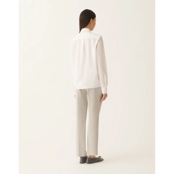 Optical White Poplin Shirt