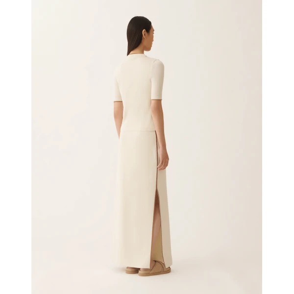 Organic Cotton T-shirt in Butter