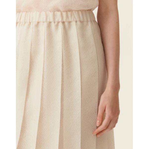Organza Midi Skirt in Butter - Image 5