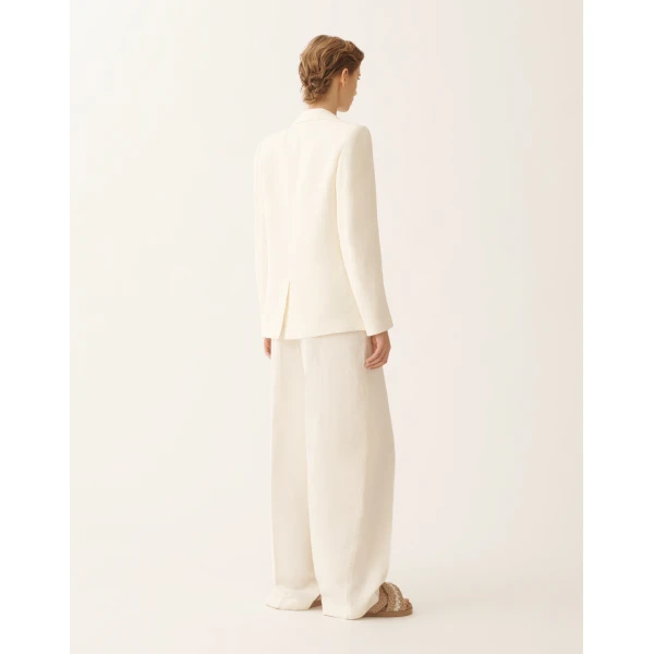Oversized Jacket in Fluid Linen and Viscose