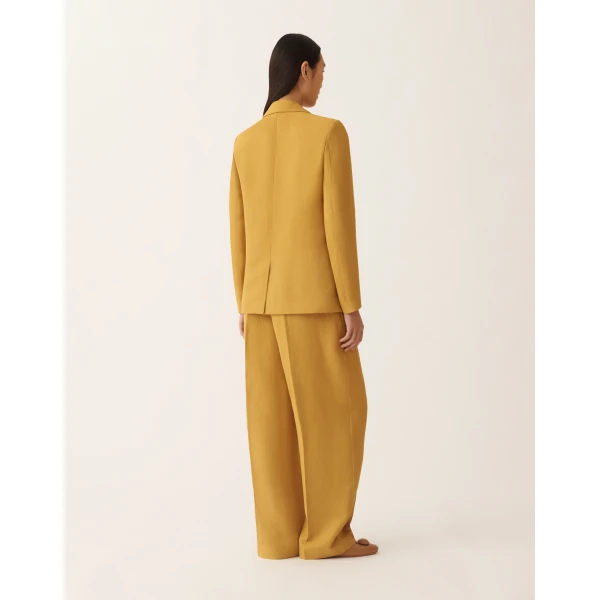 Oversized Jacket in Fluid Linen and Viscose