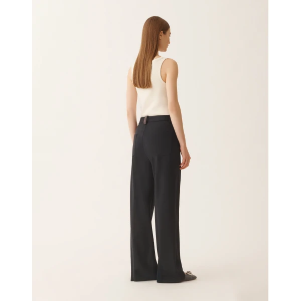 Pants in Midnight Blue Milano Jersey