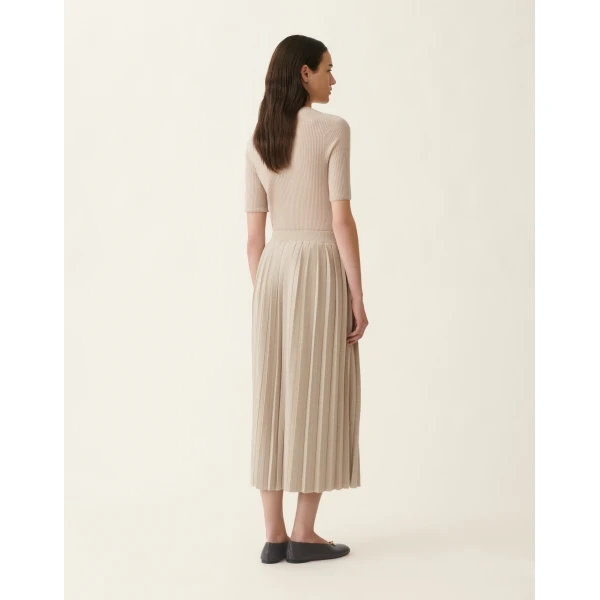 Platinum Midi Skirt in Cachà