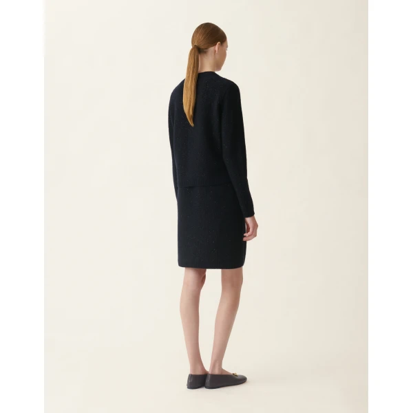Platinum Sequin Jacket in Midnight Blue