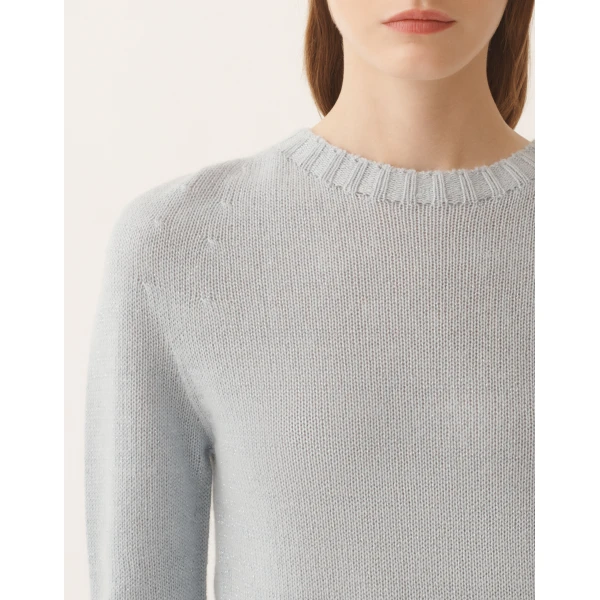 Platinum Sweater with Lurex in Aqua - Image 5