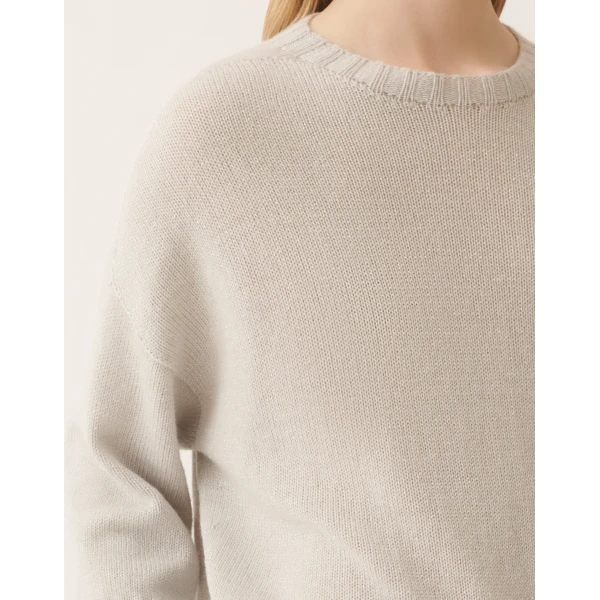 Platinum T-shirt with Lurex in Rain - Image 5