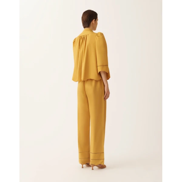 Poplin Top in Mustard
