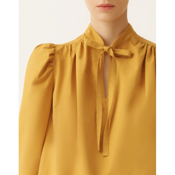 Poplin Top in Mustard - Image 5