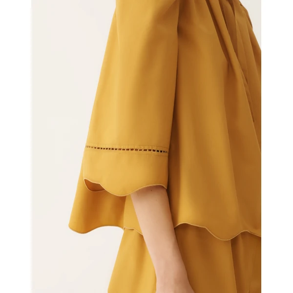 Poplin Top in Mustard - Image 6