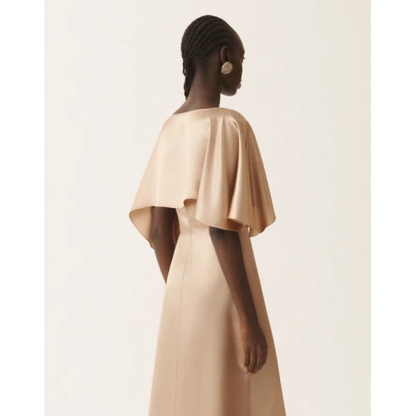 Satin Lingerie Dress in Maple - Image 6