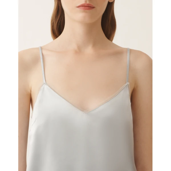 Satin Lingerie Top in Aqua - Image 5