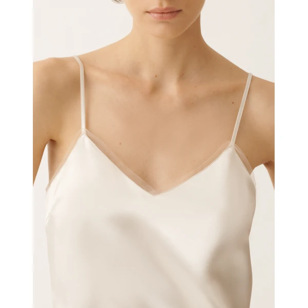 Satin Lingerie Top in Butter - Image 5