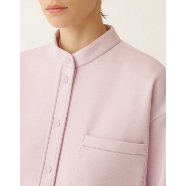Scuba Cashmere Shirt in Lilac Pink - Image 5