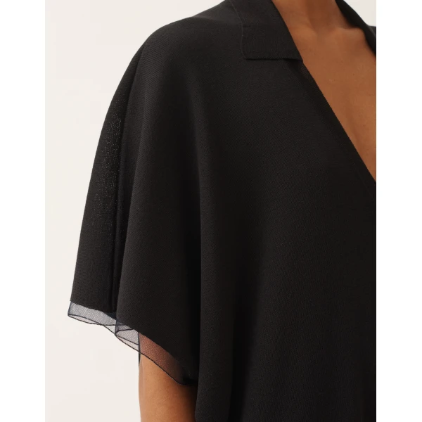 Shimmering Viscose Kaftan in Midnight Blue - Image 5