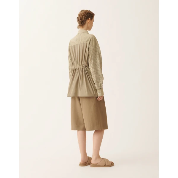 Shirt in Perforated Suede