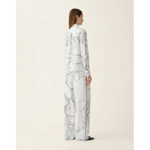 Silk Twill Shirt in White