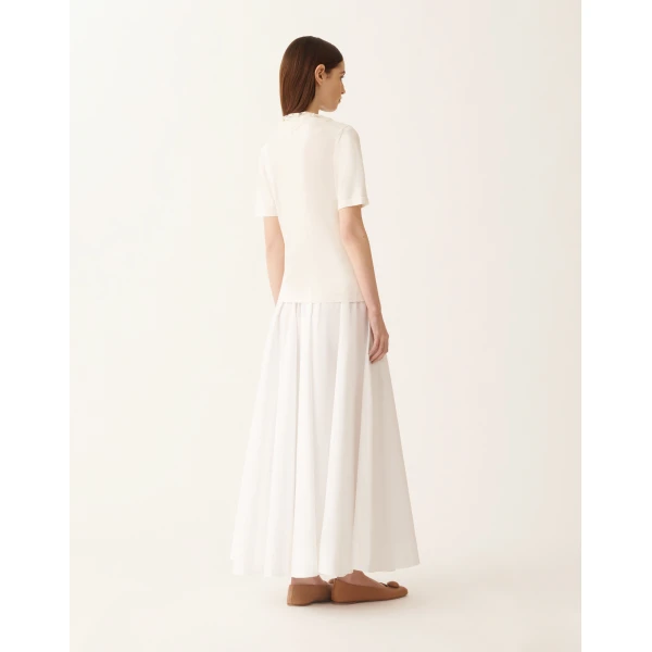 Silk and Cotton Polo in Raffia