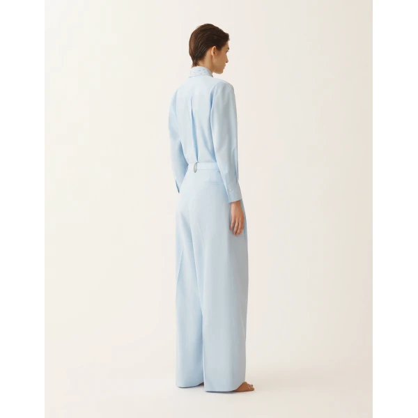 Sky Blue Poplin Pants