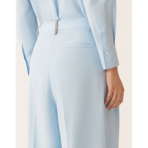 Sky Blue Poplin Pants - Image 5