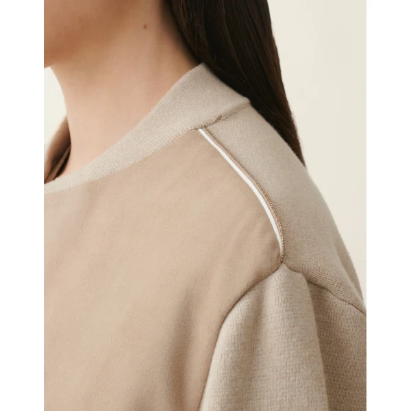 Suede Bomber in Cachà - Image 5
