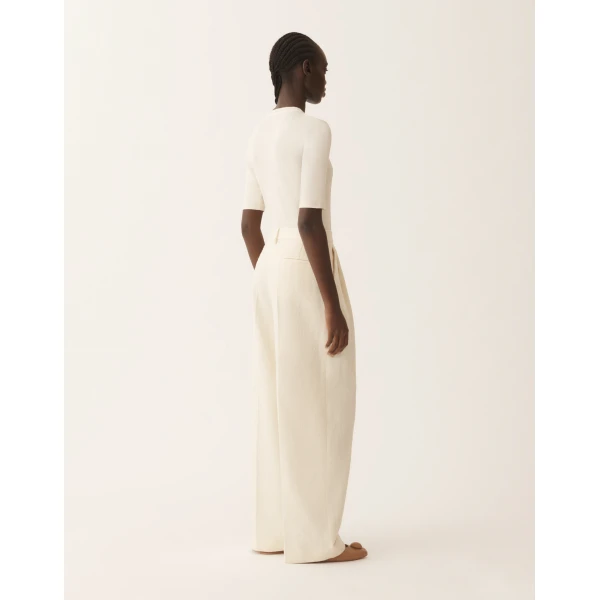 Tailored Pants in Drop Fil Coupé