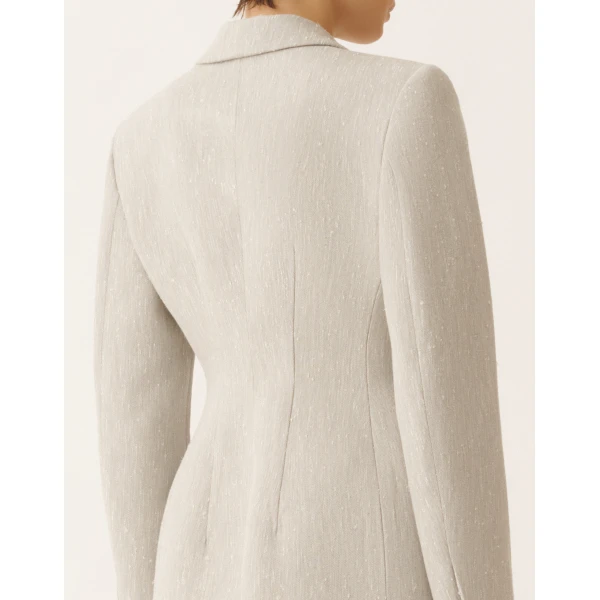 Tailored Redingote in Ice Fil Coupé Drop Pattern - Image 5