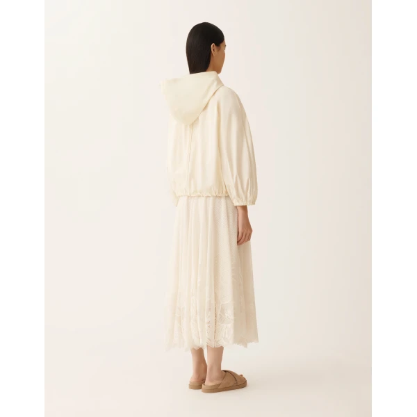 Technical Taffeta Bomber Jacket in Butter