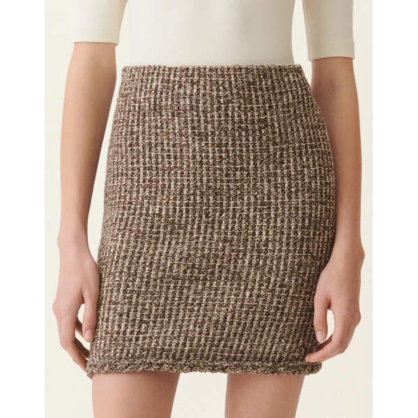 Tweed Miniskirt in Ebony - Image 5
