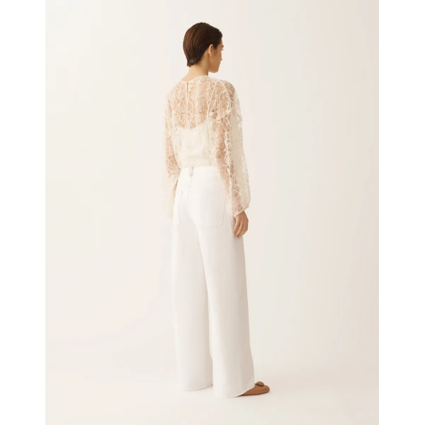 White Denim Trousers