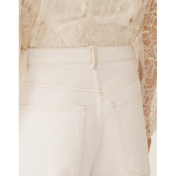 White Denim Trousers - Image 5