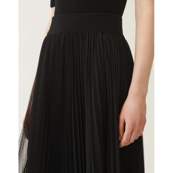 Wide Tulle Skirt in Black - Image 5