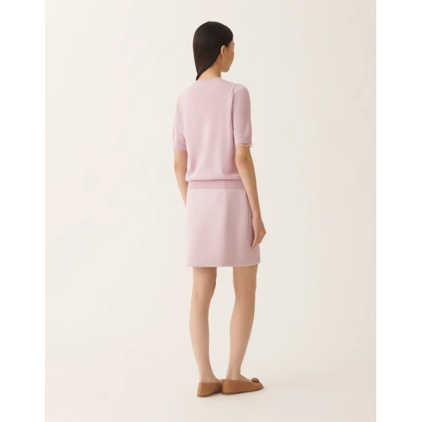 Wool and Cotton Sweater in Lilac Pink