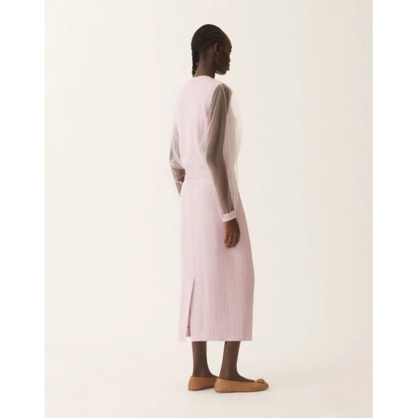 Wool and Cotton Sweater in Lilac Pink