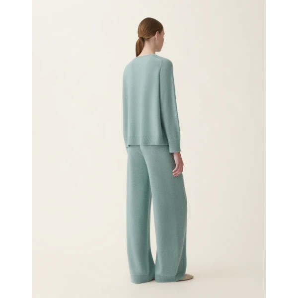 Wool and Silk Sweater with Sequins in Green