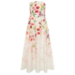 Gabriela Hearst Alessia Strapless Maxi Dress in Uruguayan Flowers Printed Linen Gabriela Hearst