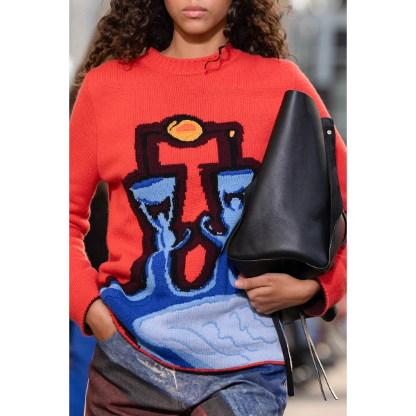 Avichai Knit Sweater in Air Multi Cashmere