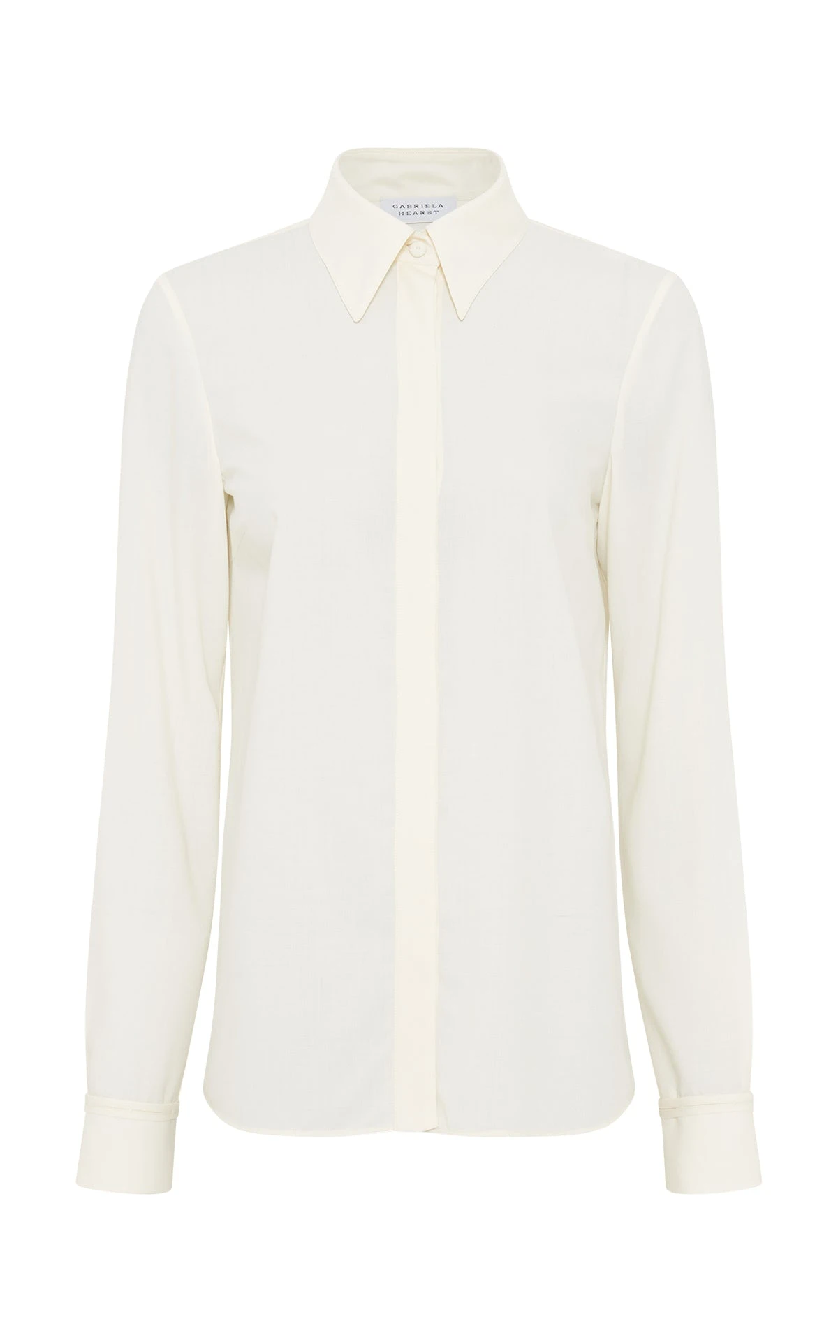 Gabriela Hearst Cruz Shirt in Ivory Cashmere Gabriela Hearst