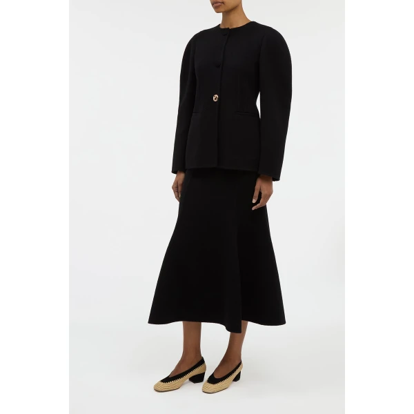 Daelan Jacket in Black Double-face Recycled Cashmere