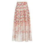Gabriela Hearst Dugald Pleated Midi Skirt in Uruguayan Flowers Printed Silk Gabriela Hearst