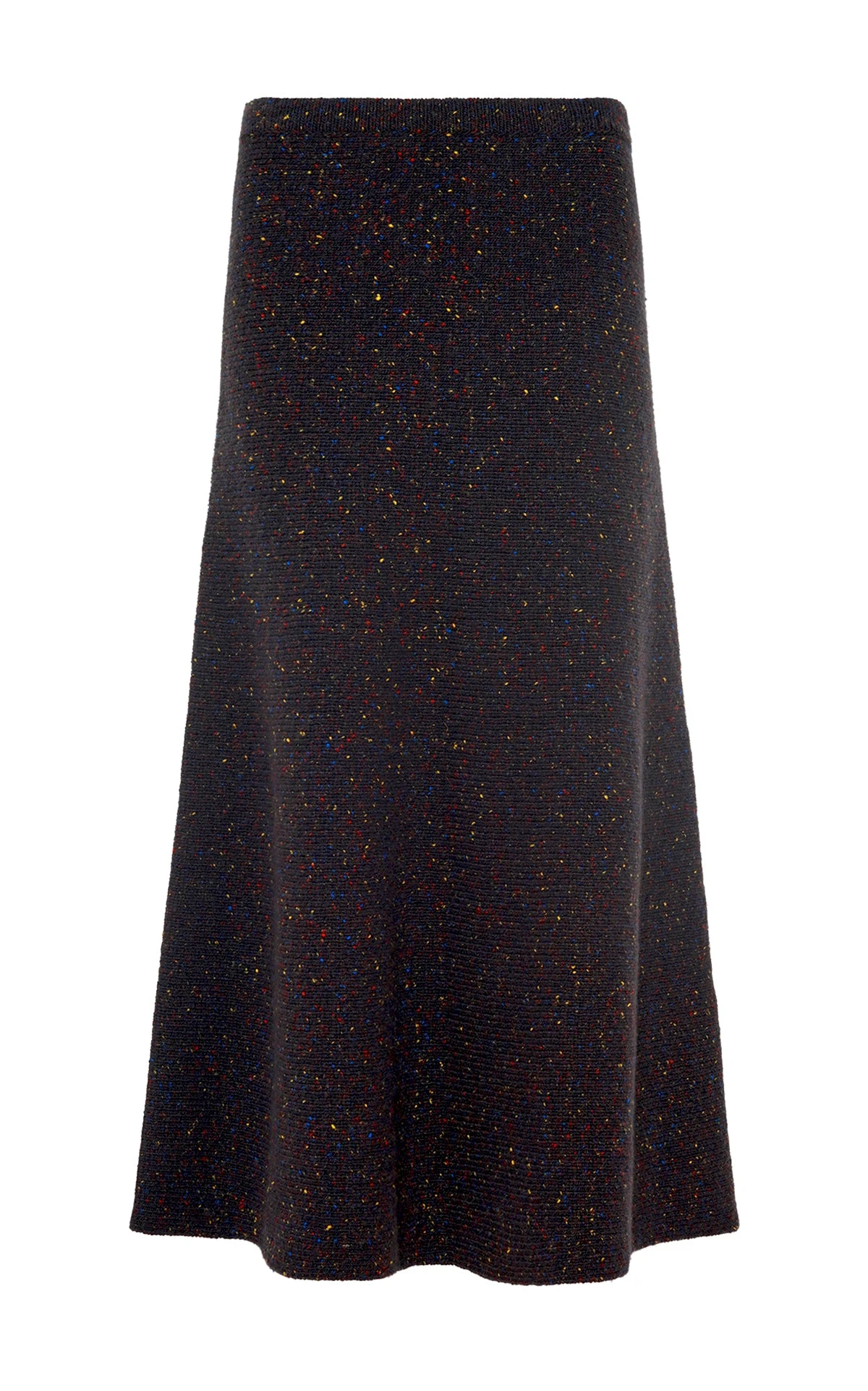 Gabriela Hearst Eden Knit Midi Skirt in Charcoal Multi Speckled Aran Cashmere Gabriela Hearst